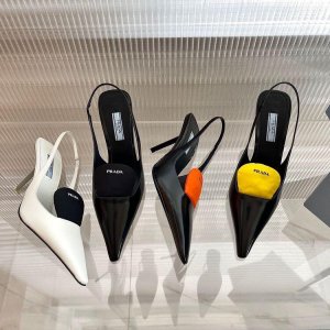 Designer Slinkback upper with screen-printed tongue leather sole