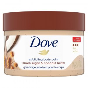 DOVE Exfoliating Body Polish, Brown Sugar and coconut Butter