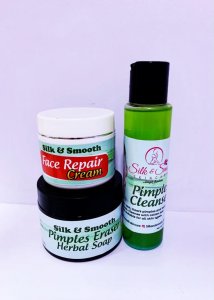 Organic repair cream and pimples cleanser