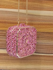 Dazzling crystal evening clutch purses