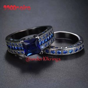 Beautiful blue stoned wedding ring