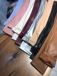 Turkish designer faux leather pants