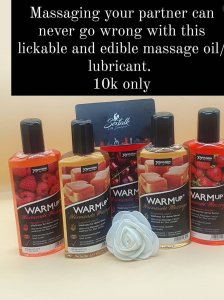 Edible massage oil