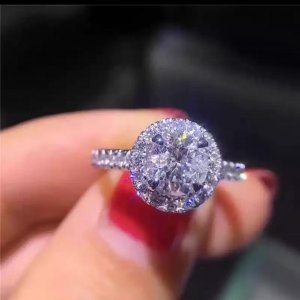 Silver engagement ring