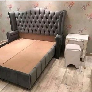 Upholstery bed with bedsides