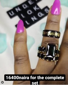 Black and gold wedding band