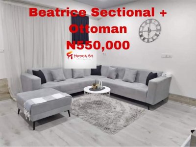 Beatrice sectional with ottoman