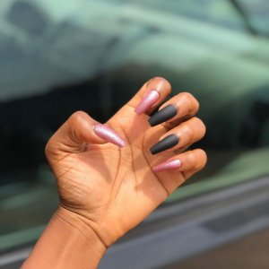 Glitter glam nail set