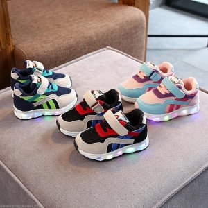 Tri colour light up sneakers