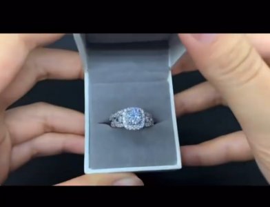 Sterling silver bridal set