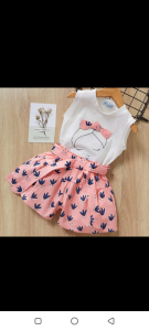 Girls 2piece top and shorts