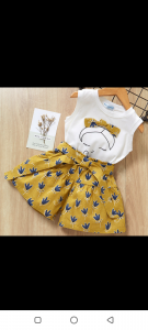 Girls 2piece top and shorts
