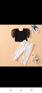Girl top and Pearl pants set