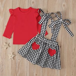 Girls suspender 2piece set