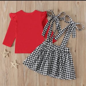 Girls suspender 2piece set
