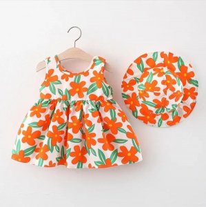 Marigold dress & hat set
