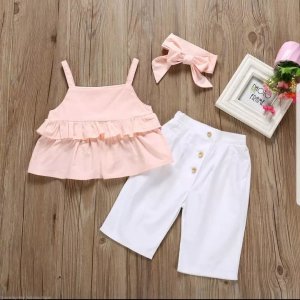 Girls 3piece top and pants set