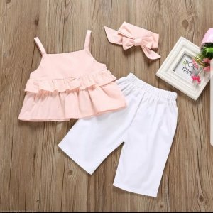 Girls 3piece top and pants set