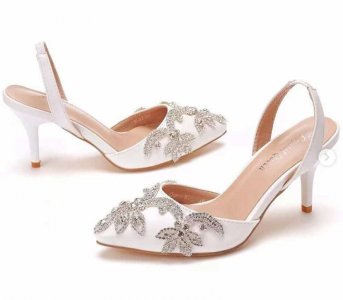 Luxury Bridal slingback shoes