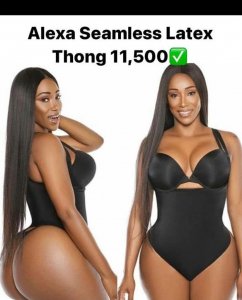 Seamless latex thong