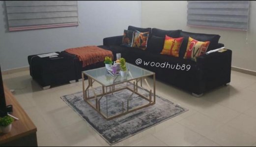 All black velvet sectional sofa