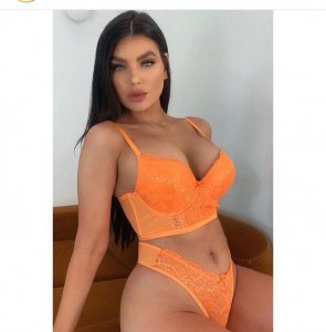 Orange push up bra set