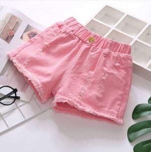 Kids distressed bum shorts