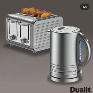 Kettle and Toaster bundle set in Brushed Grey