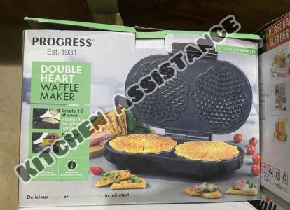 Double heart waffle maker