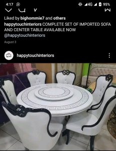 Round royal dining set