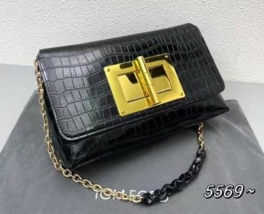 Designer Crocodile-Effect Maxi Clutch Bag