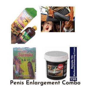 Bazouka AK 47 Syrup+Bazouka Cream+The King Bazouka AK47 Herbal Powder Tea for Dick Penis Enlargement