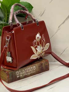 Floral Embroidered Flowered Midi Bag
