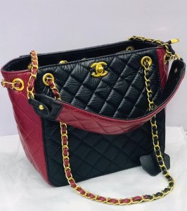 Vintage two-tone CC tassel bag