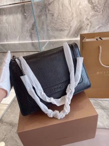 Snake Skin Textured Shoulder Bag