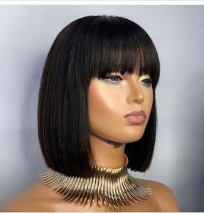 Human hair fringe 8"