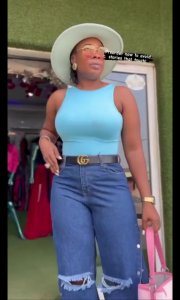 Luxury Ripped Buttons Mum's Denim Pant