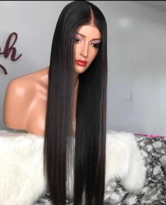 High quality blend straight wig with closure 28'
