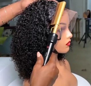 Full frontal human kinky curls 14'