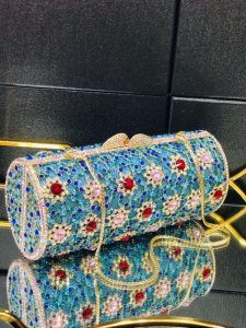 Dazzling crystal evening clutch purses