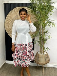 Ruffled luxury dress