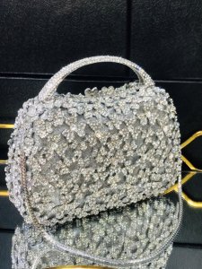 Silver Dazzling Swarovski Crystal Evening Purses