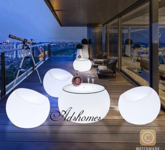 Light emitting outdoor chairs/  lounges/clubs