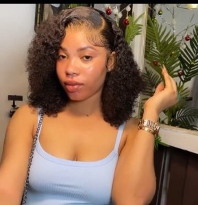 12 full frontal 100% human hair water Jerry curls wig