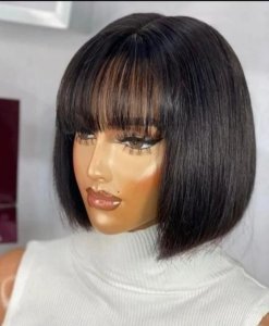 Fringe closure wig
