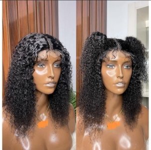 Pixies curl human hair, full closure