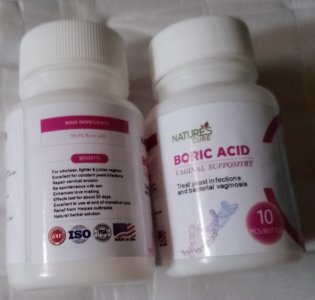 Nature's Cure Boric Acid Vagina Suppository Yoni Pops -10pills