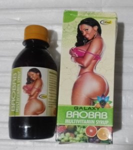 2 Bottles Galaxy Baobab Syrup for Butt and Breast Enlargement